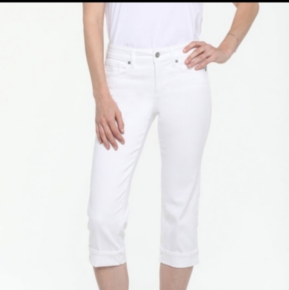 NWOT NDYJ White FlexXtuck Cropped Jeans - Picture 1 of 6
